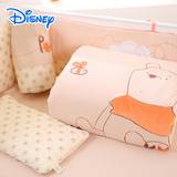 迪士尼宝宝婴儿床上用品 新生儿全棉针织5件套床品双胆被床垫枕头