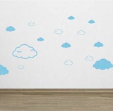 白云朵朵 环保可爱卡通墙贴纸幼儿园学校装饰儿童房装饰贴花