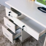 简易台式电脑桌家用办公桌写字桌书桌带锁带抽屉 简约台式办公桌