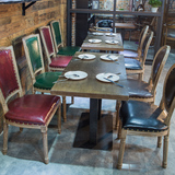美式复古主题西餐厅咖啡店餐桌椅个性创意桌椅简约奶茶店餐桌椅