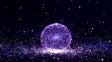 粒子汇聚 粒子雨球体转动高端婚礼LED大屏幕背景视频素材高清动态