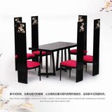 环保实木新中式水曲柳餐桌现代简约新古典餐桌椅组合长方形布艺桌
