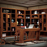 胡桃木电脑台全实木书房家具现代中式高端创意电脑桌子家居特价款