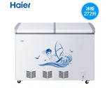 Haier/海尔 BC/BD-272SE卧式商用冷藏冷冻转换冰柜内置玻璃门冷柜