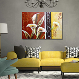 经典客厅装饰摆件现代手绘创意抽象油画精品diy花卉艺术品家饰3折