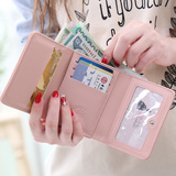 钱包卡包2015新款韩版短款钱包女可爱小钱夹多用三折高跟鞋女士零