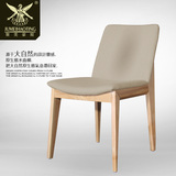 北欧宜家实木椅子靠背咖啡厅椅简约欧式酒店餐椅水曲柳现代家具