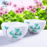 佰年威尔 创意米饭碗 陶瓷碗5寸饭碗韩式餐具瓷器套装 情侣碗套餐