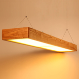 现代简约高档实木LED办公室餐厅书房阳台吊灯设计师创意工程灯具