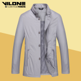 vilone2016男士外套春季新款中年男装休闲轻薄夹克男韩版修身外套