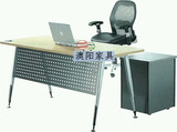 现代钢架板式大班台 可定制办公家具时尚简约老板桌 办公桌会议桌