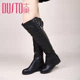 大东冬靴冬季新款骑士靴 韩版低跟长靴过膝靴 女鞋女靴D5D3791R
