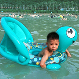 儿童游泳圈1-3岁腋下圈宝宝浮圈婴儿2岁女童男童海龟加厚坐圈遮阳