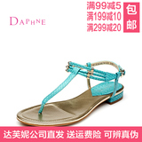 Daphne达芙妮2015夏季低跟新款坡跟凉靴厚底青年女凉鞋1015303074