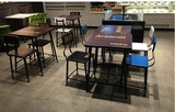 美式定制铁艺实木餐椅复古咖啡厅酒吧阳台 桌椅 靠背电脑休闲椅
