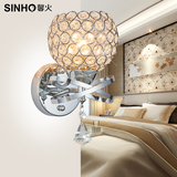 LED水晶现代简约时尚壁灯创意壁灯床头温馨卧室床头灯装饰灯具