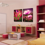 家居装饰客厅现代简约装饰画书房挂画立体抽象水晶画油画万紫花开