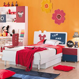 儿童床1.2 1.5米青少年小孩储物单人床家具 多功能 儿童彩色 特价