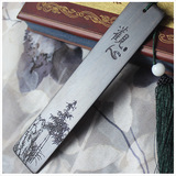 创意礼物定制古风木质红木书签古典中国风包邮黑檀定做实木书签