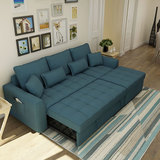 沙发床宜家小户型多功能布艺沙发 转角组合双人三人可折叠沙发床