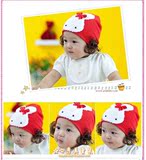 3个月4-5-6-7-8-9个月123岁女童帽子女宝宝帽子春秋季婴儿假发帽