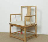 老榆木免漆椅子 新中式管帽椅 禅意茶室家具 茶桌椅现货 实木椅子