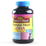 美国Nature Made孕妇多种综合维生素DHA叶酸165粒备孕