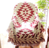 新品 复古纯棉沙发巾全盖/沙发垫/坐椅垫/软地垫线毯/印第安风格