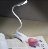 生暖黄护眼充电夹子台灯学习看书床头灯USB插电脑可调光喂奶LED学