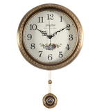 欧式复古纯铜钟表卧室客厅挂钟现代个性静音挂表时尚创意时钟摆钟