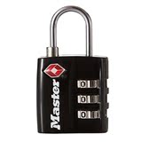 玛斯特锁具MASTER LOCK密码锁TSA海关锁出国旅行箱包挂锁4680黑色