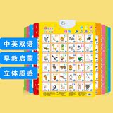 字动物车标识字早教玩具儿童1-2-3岁4立体凹凸有声挂图发声语音数