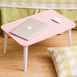 宿舍床上用笔记本电脑桌带大风扇散热器可伸缩升降折叠桌懒人桌
