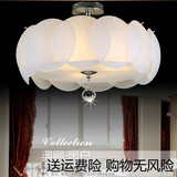 漂亮圆形花瓣现代时尚吸顶灯白色玻璃客厅简约主卧室餐厅灯饰灯具