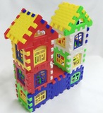 新型大号儿童益智方块塑料拼装拼插积木房子组拼装幼儿园早教玩具