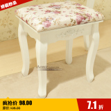 欧式田园梳妆凳 韩式梳妆台凳换鞋凳 实木梳妆坐凳 特价化妆凳子