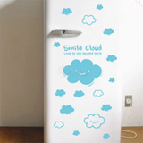 蓝天白云空调贴墙贴卡通云朵客厅卧室儿童冰箱玻璃瓷砖墙贴纸