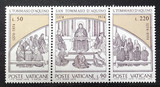 梵蒂冈邮票 1974 哲学家 阿奎那逝世700周年 授课景象 雕刻版 MNH