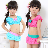 儿童泳衣女童分体韩国小公主小中大童泳装女孩学生游泳衣套装包邮
