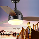 美式吊扇灯北欧复古电扇灯简约现代客厅餐厅风扇灯loft工业吊灯