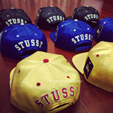 2015 Stussy 夏新款丝绸绸缎可调节棒球帽 情侣帽子潮帽嘻哈帽子