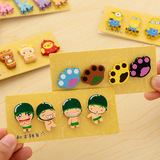 清新小可爱木质卡通小小冰箱贴韩国创意磁贴4枚入