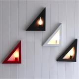 三角形壁灯卧室客厅床头卫生间现代简约个性创意铁艺三角LED壁灯