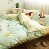 全棉四件套儿童卡通床品床上用品纯棉床单被套1.5/1.8m床春夏新品