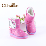 C.T.house Hello Kitty2015秋冬季女童雪地靴子童鞋高帮圆头