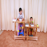 楠竹儿童学习桌椅套装折叠课桌升降简易书桌便携式写字桌小餐桌