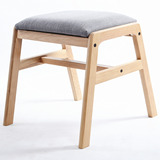 实木休闲凳白橡木化妆凳梳妆凳餐凳时尚日系摞叠凳子坐凳餐椅坐具