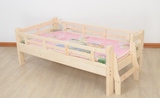 特价床实木儿童床纯松木小孩单人简易家具半高带护栏可定做