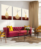 新款画美式 三联简约植物花卉标本挂画卧室鸟沙发背景墙装饰画