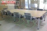 济捷高档2.4椭圆会议桌办公桌实木皮简约现代时尚油漆开会桌家具